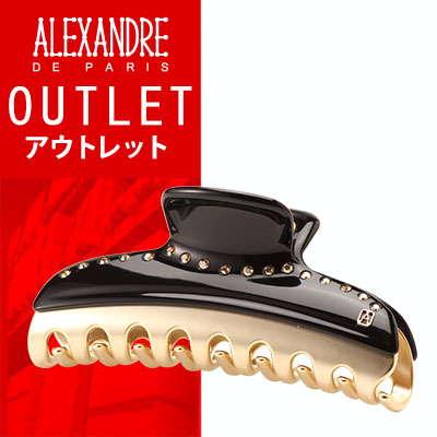 AlexandredeParis アレクサンドルドゥパリピンス ヴァンドーム Clips Vendome ICCL-12832-03N3 Black/Gold ヘアクリップ・髪飾り【ヘアークリップ】
