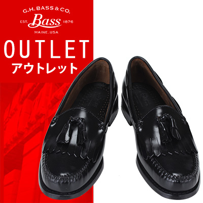 【 送料無料 ! アウトレットセール 】 G.H.バス レイトン US8(26.0cm) ブラック ローファー 革靴 G.H.BASS LAYTON