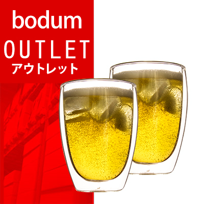 【 送料無料 ! アウトレットセール 】ボダムパヴィーナダブルウォールグラス2個セット0.35L 4559-10US Double Wall Thermo Cooler set of 2クリア