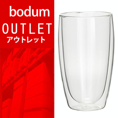 【 送料無料 ! アウトレットセール 】 ボダムパヴィーナ 450mL ダブルウォールグラス 2個セット 0.45L Pavina 4560-10US Bodum