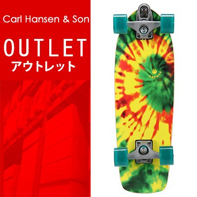【 送料無料 ! アウトレットセール 】 カーバースケートボード CX4 Complete 25.5 Tye Stick タイスティック Carver Skateboards