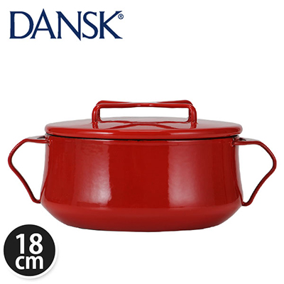 Dansk ダンスク COOKWARE KOBENSTYLE 2 QT CASSEROLE コベンスタイル 2QT キャセロール18cm Chili Red レッド 834300 両手鍋