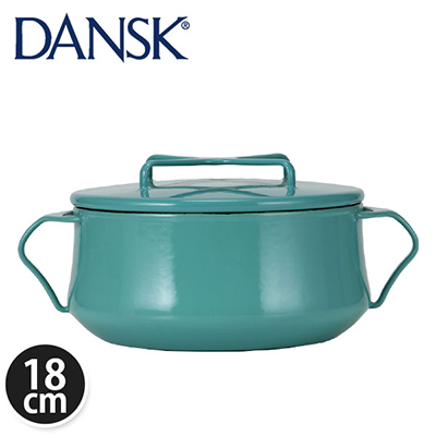 Dansk ダンスク COOKWARE KOBENSTYLE 2 QT CASSEROLE コベンスタイル 2QT キャセロール18cm Teal ティール 844223 北欧 キッチンウエア両手鍋
