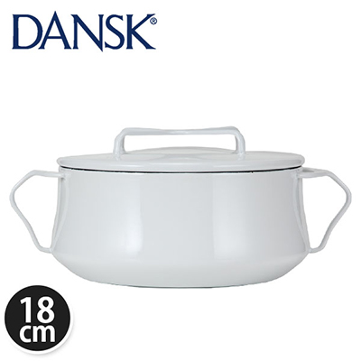 Dansk ダンスク COOKWARE KOBENSTYLE 2 QT CASSEROLE コベンスタイル 2QT キャセロール18cm White ホワイト 833299 北欧 キッチン両手鍋