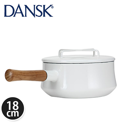 Dansk ダンスク COOKWARE KOBENSTYLE 2 QT SAUCEPAN コベンスタイル 2QT ソースパン18cm White ホワイト 833300 北欧 キッチンウエア片手鍋
