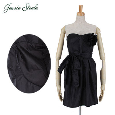 Jessie Steele ジェシースティール Salon Apron サロン エプロン Strapless Apron w. Black Trim ブラック 451-SL-BLK カフェトワレ