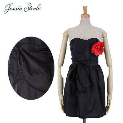 Jessie Steele ジェシースティール Salon Apron サロン エプロン Strapless Apronブラック & レッド 451-SL-BLKR カフェトワレ