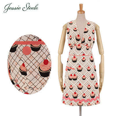 ジェシースティール Bombshell Apron ボンバーシェル エプロン Cherry Cupcakes チェリーカップケーキ 452-JS-36 カフェトワレ ネコポス発送
