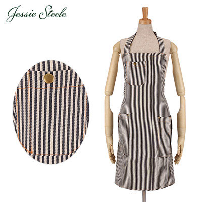 Jessie Steele ジェシースティール Mens BBQ Apron メンズ バーベキュー エプロン Navy Stripe ネイビーストライプ 401-JS-239 カフェトワレ