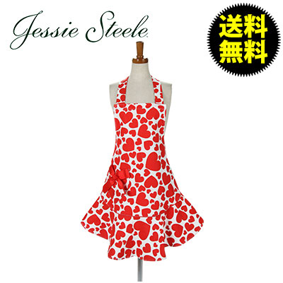【JessieSteele】 ジェシースティール Bib Josephine Apron Sweethearts スウィートハート 111-JS-53 カフェトワレ ネコポス発送