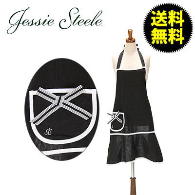 【正規品直輸入】【JessieSteele】ジェシースティール エプロン ブラック&ホワイト107-KA-M2 Bib Carmen(c) Apron ■ カフェトワレ ネコポス発送