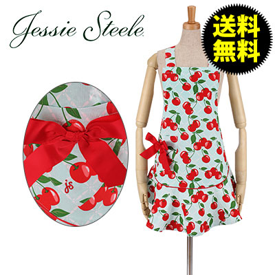 Jessie Steele ジェシースティール Josephine Apron ジョセフィン エプロン Kitchen Cherry キッチンチェリー 111-JS-155 カフェトワレ ネコポス発送