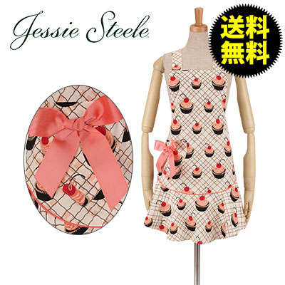 ジェシースティール Josephine Apron ジョセフィン エプロン Cherry Cupcakes チェリーカップケーキ 111-JS-36 カフェトワレ ネコポス発送