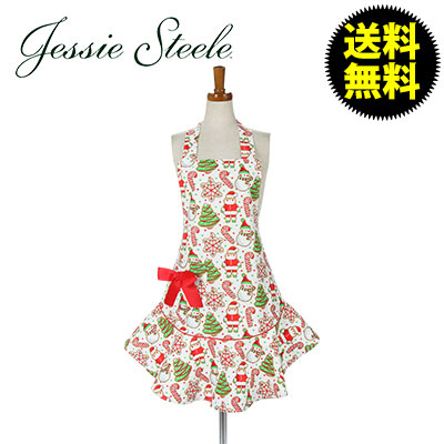 【JessieSteele】 ジェシースティール Josephine Apron Holiday Cookies Bib ホリデ−クッキィ 111-JS-224 カフェトワレ ネコポス発送