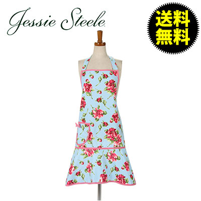 【JessieSteele】 ジェシースティール Carmen Apron Pink Magnolias ピンクマグノリアス 107-JS-250 カフェトワレ ネコポス発送