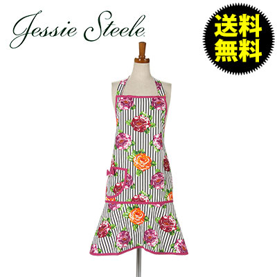 【JessieSteele】 ジェシースティール Carmen Apron Jeweled Peony Stripe 107-JS-264 カフェトワレ ネコポス発送