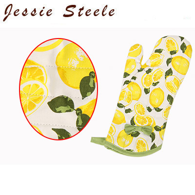 【365日出荷対応】【正規品直輸入】【JessieSteele】ジェシースティール オーブンミトン/鍋つかみ サマーレモン フレッシュ(リボン付)505-JS-66B Oven Mitt w/Bow