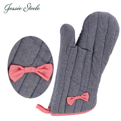 【365日出荷対応】Jessie Steele ジェシースティール Oven Mitt w/Bow リボン付き オーブンミトン Denim デニム 505-JS-211