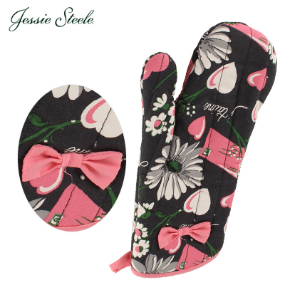 【365日出荷対応】 Jessie Steele ジェシースティール Oven Mitt w/Bow オーブンミトン Floral Love Letters フローラルラブレター 505-JS-241