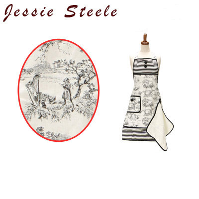 【正規品直輸入】ジェシースティール タオル付きエプロン フレンチトワレ101-JS-81 Bib Gigi(c) Apron w/Terry Towel カフェトワレ ネコポス発送