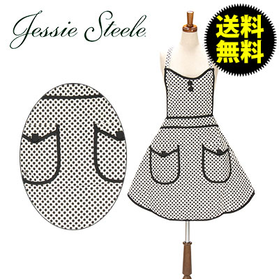 【365日出荷対応】【正規品直輸入】【JessieSteele】ジェシースティール エプロン デコドット121-JS-140K Bib Audrey Apron ■ カフェトワレ ネコポス発送