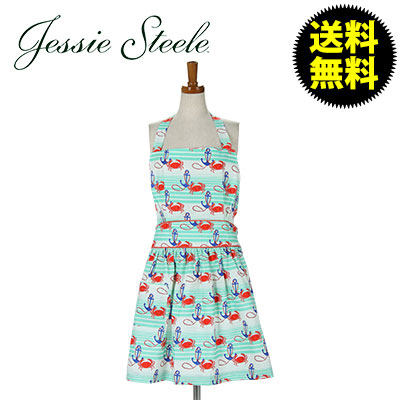 【JessieSteele】 ジェシースティール Viola Apron Nautical Waves ノーティカル ウェーブ 462-JS-255 カフェトワレ ネコポス発送