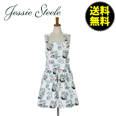 【JessieSteele】 ジェシースティール Viola Apron Venice Toile ベニスビオラ 462-JS-257 カフェトワレ ネコポス発送