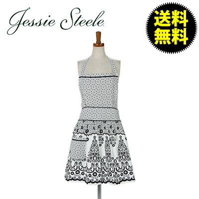 【JessieSteele】 ジェシースティール Viola Apron Festive Border フェスティバル ボーダー 462-JS-260 カフェトワレ ネコポス発送