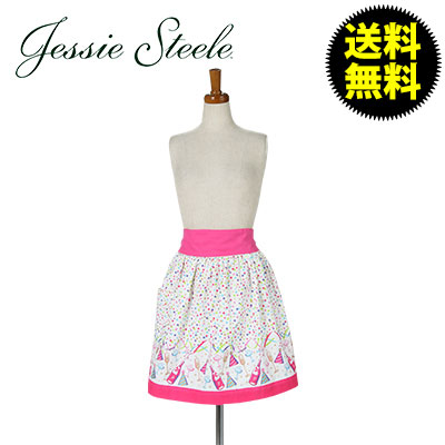 【】 ジェシースティール Caroline Apron Bubbly Celebration バディー セレブレーション ボーダー 466-JS-258B カフェトワレ ネコポス発送