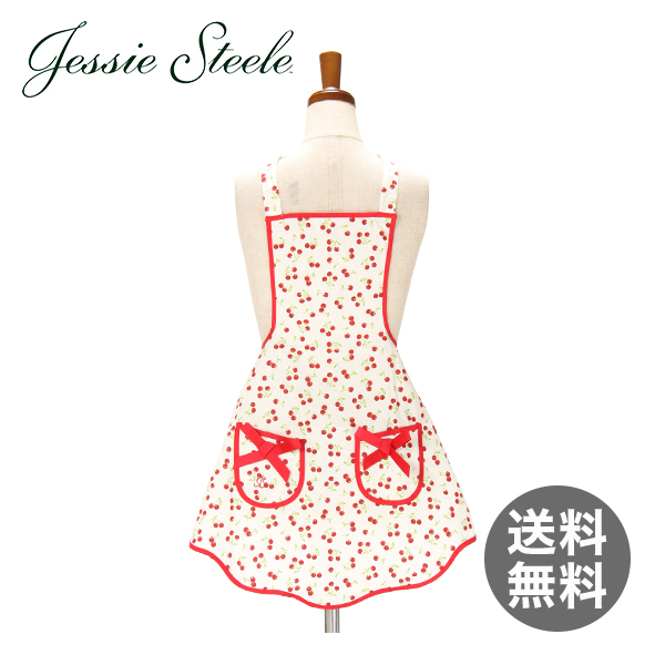 【365日出荷対応】【JessieSteele】ジェシースティール エプロン レトロチェリー 正規品直輸入 子供用エプロン(キッズ用) 210-JS-20 カフェトワレ ネコポス発送