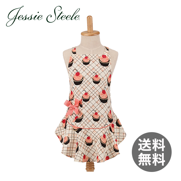 ジェシースティール Childs Josephine Apron 子供用 エプロン Cherry Cupcake カップケーキ 211-JS-36 カフェトワレ ネコポス発送