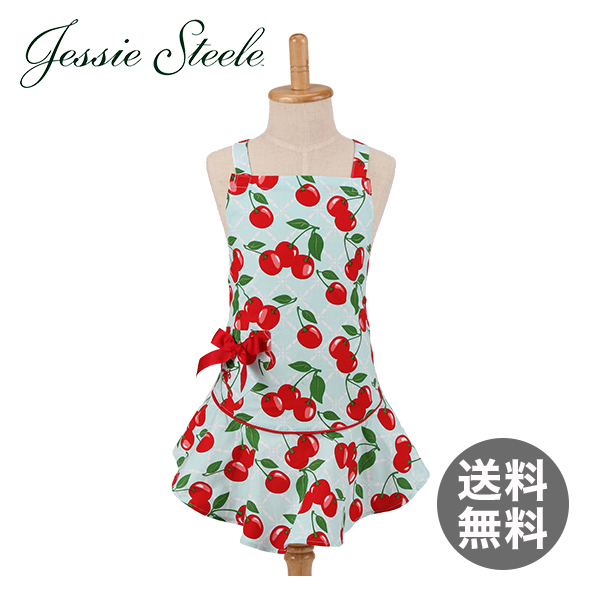 ジェシースティール Childs Josephine Apron 子供用 エプロン Cherry Bib キッチンチェリー 211-JS-155 カフェトワレ ネコポス発送