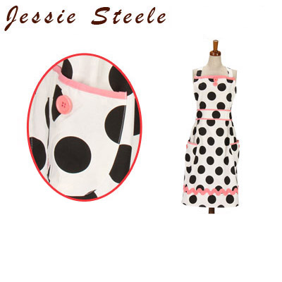 【365日出荷対応】JessieSteele ジェシースティール エプロン ダンシングドット 115-JS-184 Bib Doris Apron Dancing Dots カフェトワレ ネコポス発送