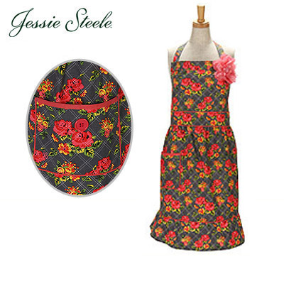 JessieSteele ジェシースティール エプロン カルテッドフローラル 108-JS-196 Bib Coutney Apron Quilted Floral カフェトワレ ネコポス発送