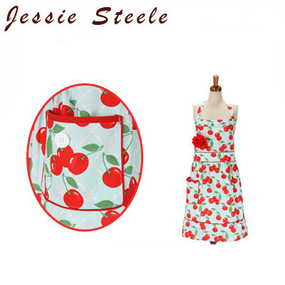 【正規品直輸入】【JessieSteele】ジェシースティール エプロン キッチンチェリー108-JS-155 Bib Coutney(c) Apron ■ カフェトワレ ネコポス発送
