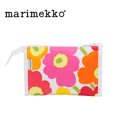 y365“úo‰×‘ΉžzMarimekko ƒ}ƒŠƒƒbƒR ƒ~ƒjƒEƒjƒbƒR ƒqƒpƒEƒX ƒ|[ƒ` ƒXƒNƒGƒAƒ|[ƒ` MINI UNIKKO HIPAUS 24492/201 ƒzƒƒCƒg/ƒIƒŒƒ“ƒW/ƒsƒ“ƒN