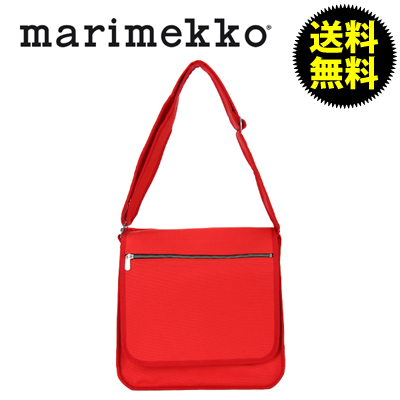 Marimekko ƒ}ƒŠƒƒbƒR ƒVƒ‡ƒ‹ƒ_[ƒoƒbƒO OLKALAUKKU red ƒŒƒbƒh 007444 –k‰¢@ƒJƒoƒ“
