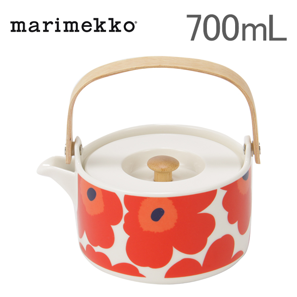 y365“úo‰×‘Ήžz Marimekko ƒ}ƒŠƒƒbƒR ƒEƒjƒbƒR ƒeƒB[ƒ|ƒbƒg ‹}{ 700ml UNIKKO 63435/001 ƒzƒƒCƒg/ƒŒƒbƒh