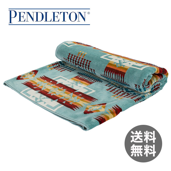 ペンドルトン タオルブランケット オーバーサイズ ジャガードタオル アクア XB233-51128 PENDLETON