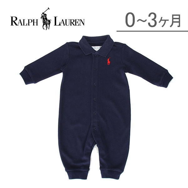 【365日出荷対応】ラルフローレン ソリッドワンピースカバーオール フレンチネイビー 3M 577225 Ralph Lauren