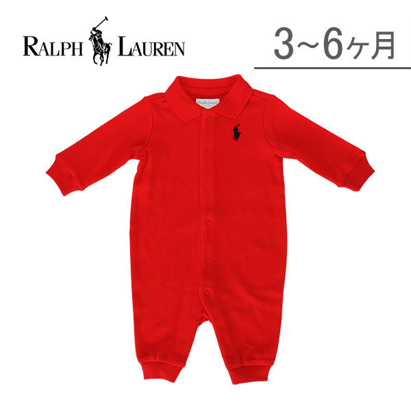 【365日出荷対応】ラルフローレン ワンピースカバーオール ソリッドワンピースカバーオール レッド6M 578202 Ralph Lauren