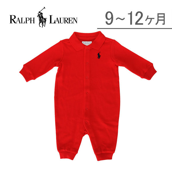 【365日出荷対応】ラルフローレン ワンピースカバーオール ソリッドワンピースカバーオール レッド 12M 578202 Ralph Lauren