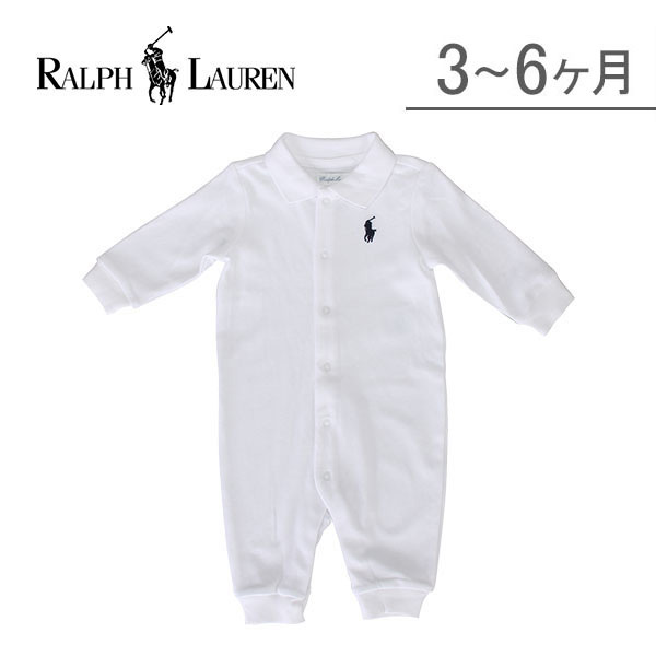 【365日出荷対応】ラルフローレン ワンピースカバーオール ソリッドワンピースカバーオール ホワイト6M 578205 Ralph Lauren