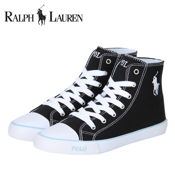 【365日出荷対応】Ralph Lauren ラルフローレン CARSON HI カーソンハイ 24.5 cm BLACK ブラック 998138J スニーカー