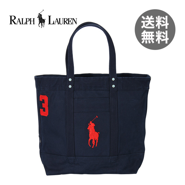 【365日出荷対応】Ralph Lauren ラルフローレン SS15 BIG PP TOTE ビッグポニーキャンバス AVIATOR NAVY 405532853003