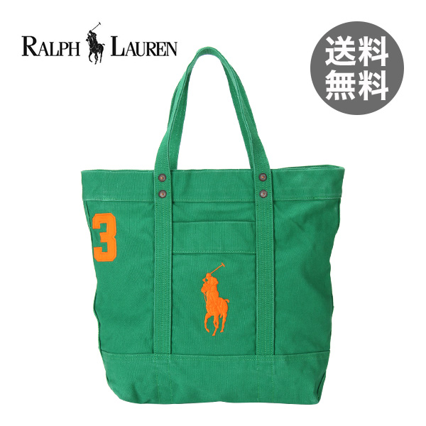 【365日出荷対応】Ralph Lauren ラルフローレン SS15 BIG PP TOTE ビッグポニーキャンバス BERMUDA GREEN 405532853011