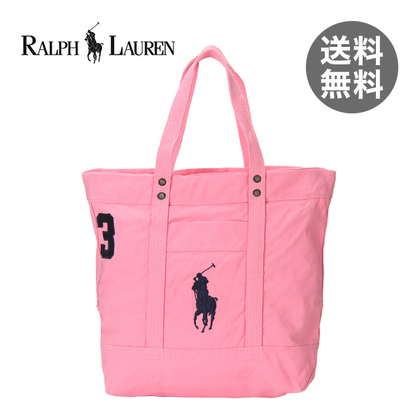 【365日出荷対応】Ralph Lauren ラルフローレン SS15 BIG PP TOTE ビッグポニーキャンバス PERFECTLY PINK 405532853013