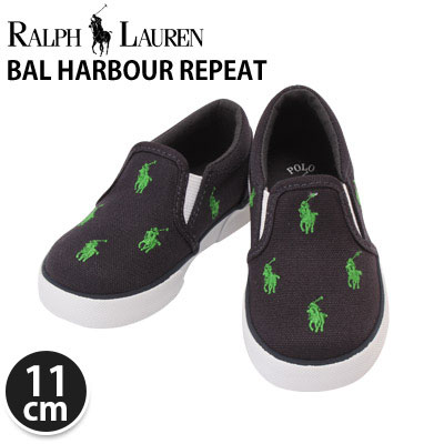 【365日出荷対応】RalphLauren ラルフローレン BAL HARBOUR REPEAT 子供 キッズ シューズ 靴 ネイビー/グリーン 91553T USサイズ5 日本サイズ11cm