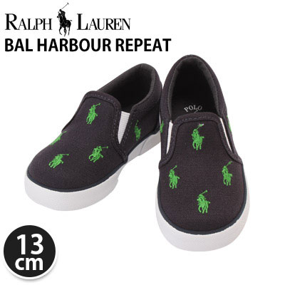【365日出荷対応】RalphLauren ラルフローレン BAL HARBOUR REPEAT 子供 キッズ シューズ 靴 ネイビー/グリーン 91553T USサイズ7 日本サイズ13cm