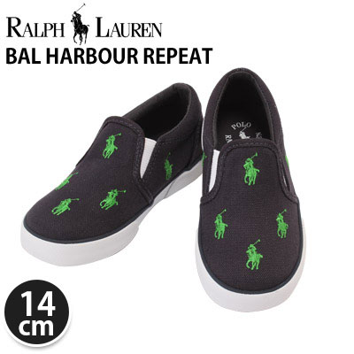 【365日出荷対応】RalphLauren ラルフローレン BAL HARBOUR REPEAT 子供 キッズ シューズ 靴 ネイビー/グリーン 91553T USサイズ8 日本サイズ14cm